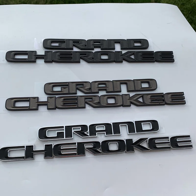 1db Autó ABS Fekete Betűk Jelkép Autó Stílus Oldalsó Ajtó Névleges Matrica A Jeep Grand Cherokee Autó Tartozék Fényes Széle