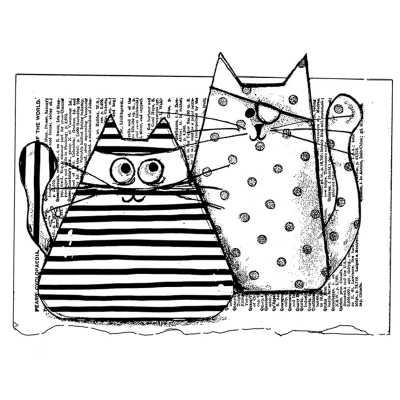 Betörő Macskák Tiszta Bélyegző Készlet ,Két Csalafinta Macskák Bélyegek Átlátszó Pecsét DIY Scrapbooking Kézműves Kártyákat, Hogy 2021 új