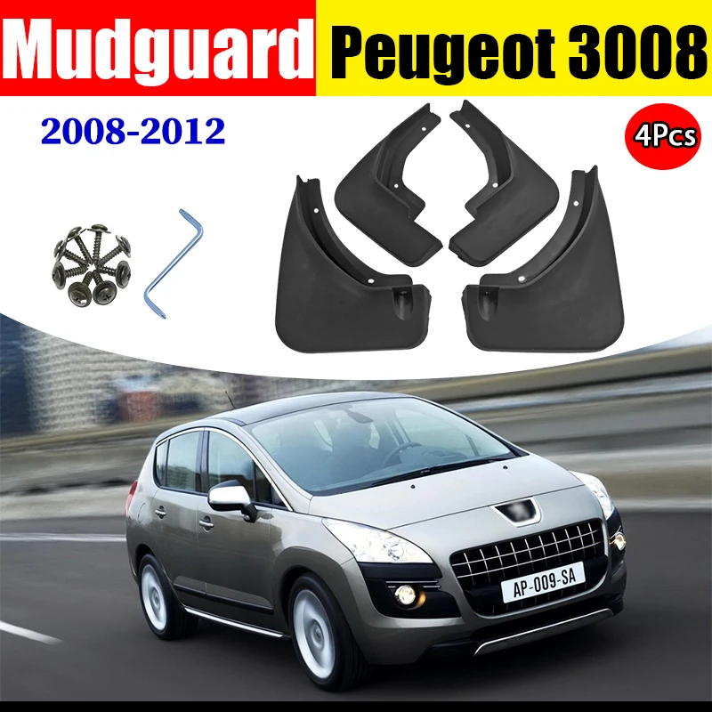 Mudflaps A Peugeot 3008 2008-2012 Mudguards Fender Sár Fedél Őr Splash Autó Tartozékok Automatikus Styline Első Hátsó 4db